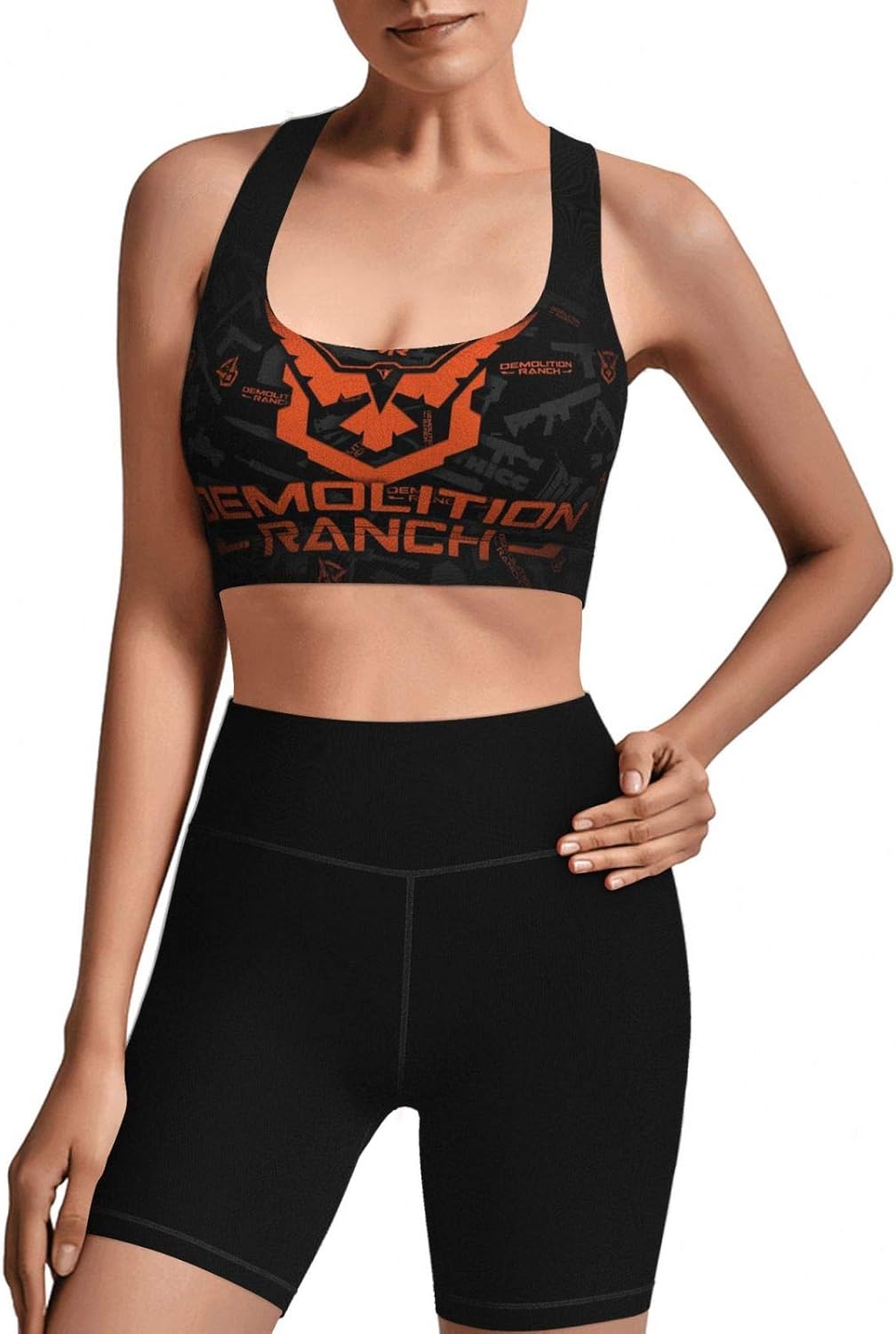 Women Seamless Yoga Set 2 Piece Workout Sport Bra with High