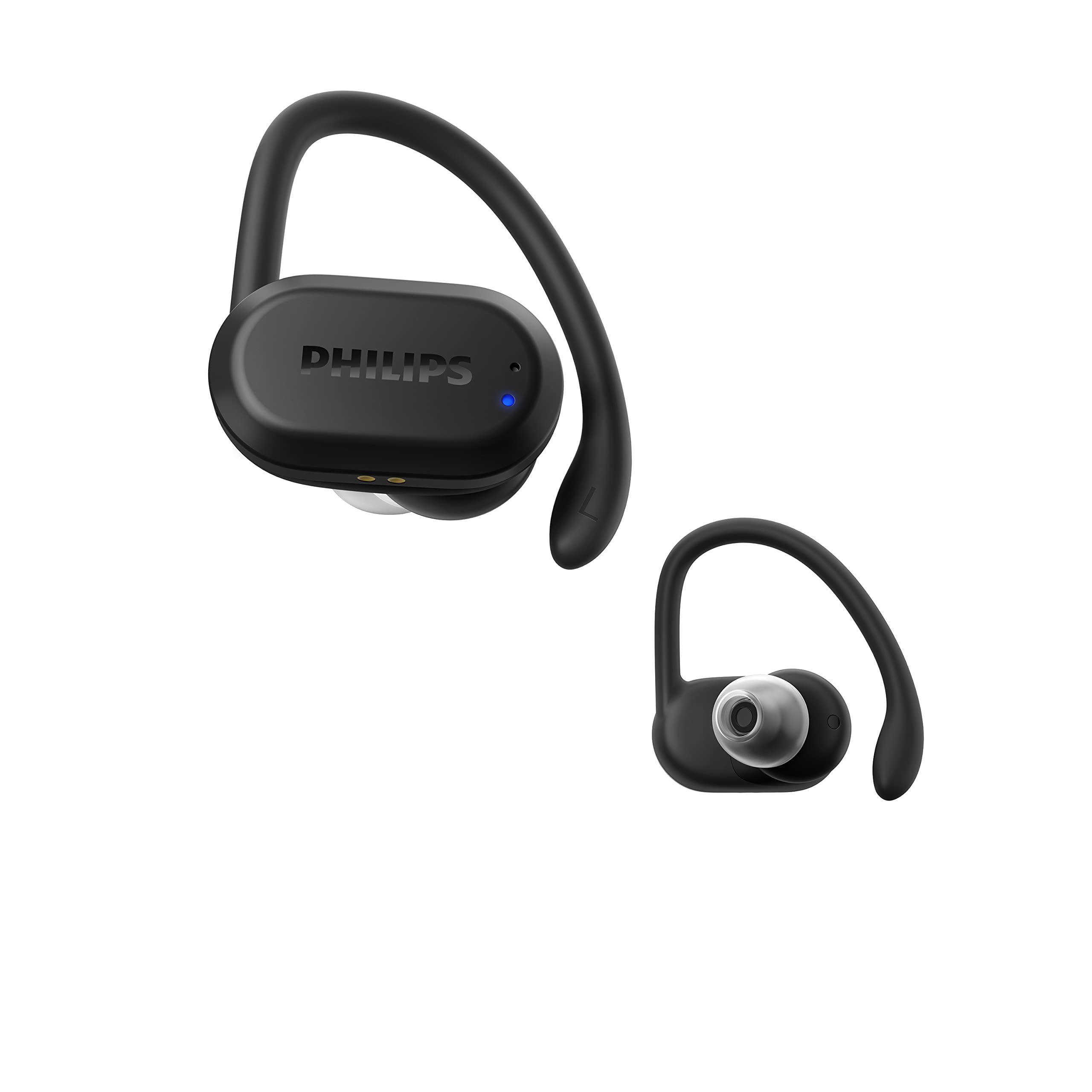 Philips Audio TAA7306/00 Wireless Sports Headphones, In Ear Wireless Headphones, Adults In Ear Running Headphones, Bluetooth Headphones Running, Up to 24 Hours Play Time, Wing Ear-Tip, Built In Mic