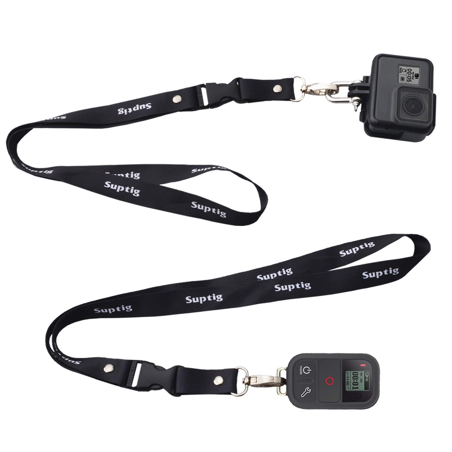 Suptig Lanyard - 2 Pack Neck Lanyard Compatible For Gopro Hero 13/12/11/10/9/8/7/6/5/4/Session/Dragon AKASO Action Cameras