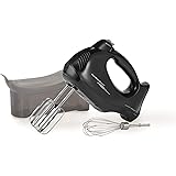 Hamilton Beach 6-Speed Electric Hand Mixer with Snap-On Case, Beaters, Whisk, Black (62692)