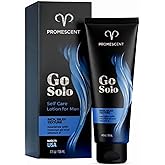 Promescent Go Solo Masturbation Lotion for Men, Natural Unscented Moisturizing Ingredients with Coconut Oil and Sweet Almond Oil, Penis Cream, Fast-Absorbing, Made in the USA, 4 fl oz