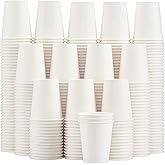 Lamosi 300 Pack Paper Cups 8 oz, Disposable Coffee Cups, Paper Coffee Cups 8 oz, White Hot/Cold Beverage Drinking Cup for Water Juice or Tea, Office Party Home Travel