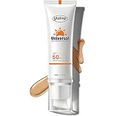 Tinted Sunscreen SPF 50 for Face, Daily Sheer Coverage with Natural Finish, Lightweight Glow &amp; Hydrating Skincare, No White Cast for Women Travel Work Commute
