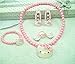 Adorable Kitty Faux Pearl Girl Jewelry 7-piece Set (Pink)
