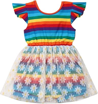 rainbow dress for baby girl