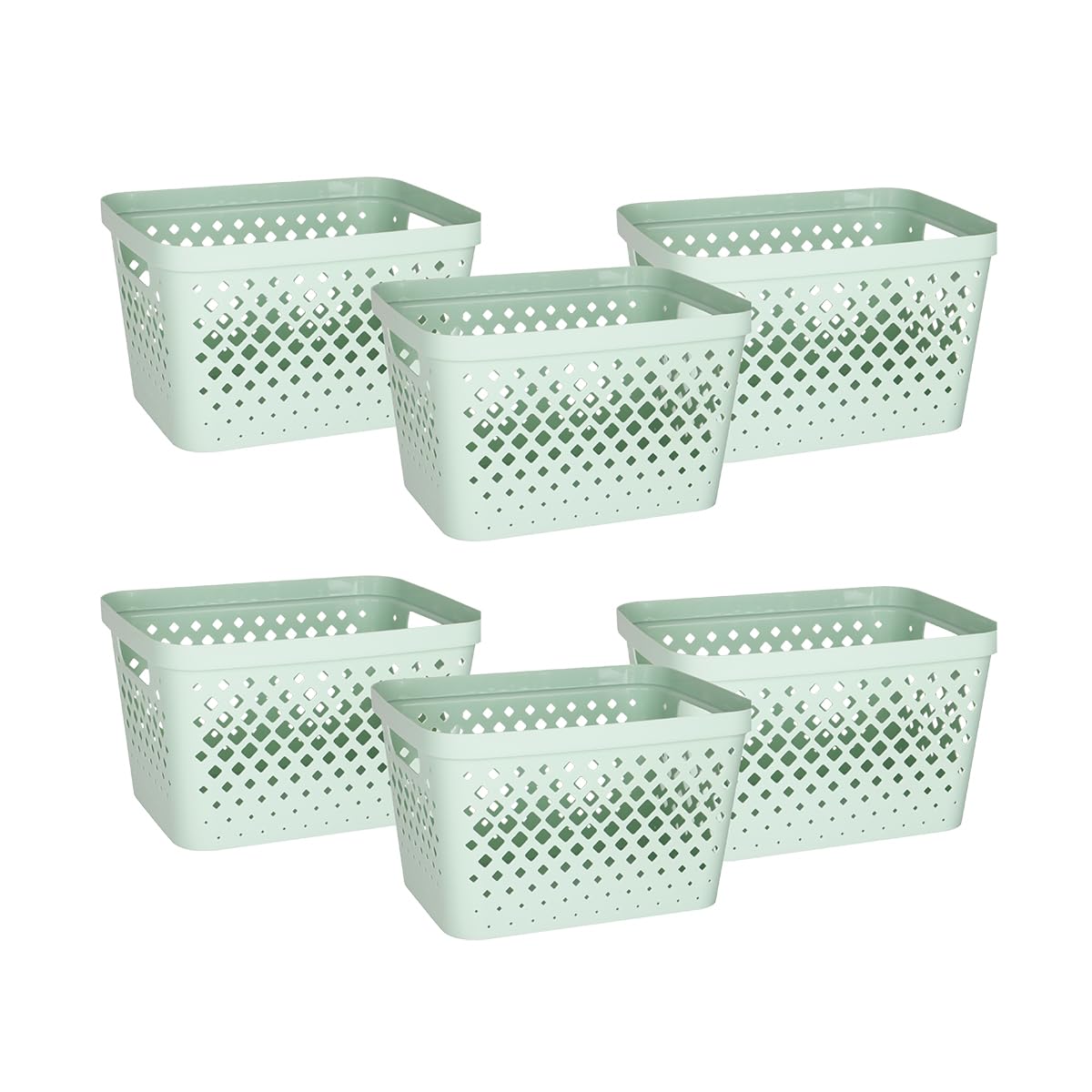 Glad Plastic Storage Basket Set, Value Pack of 6
