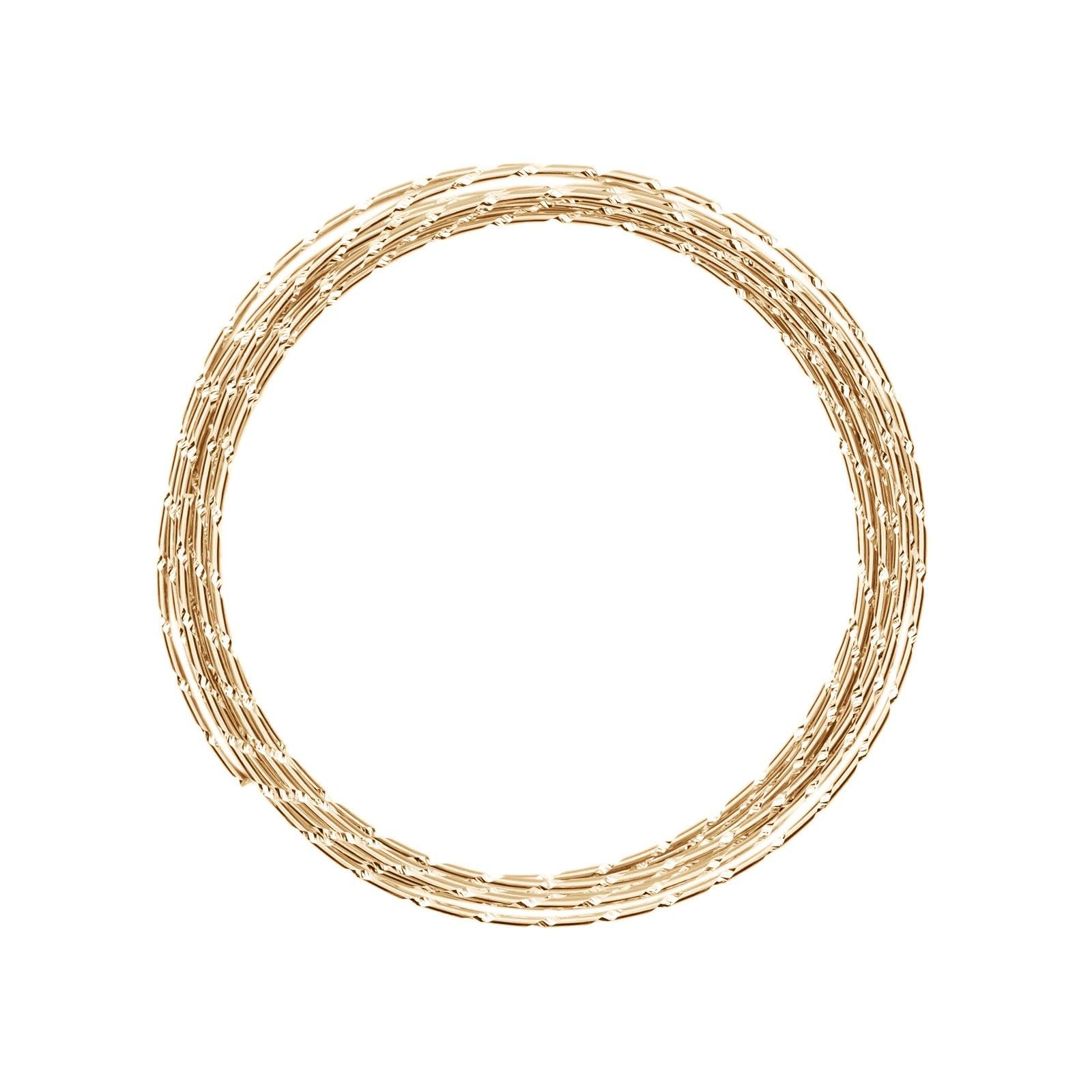 Vaessen Creative Aluminium Craft Wire Diamond Cut 16.4 ft (5 m) x 0.08" (2 mm) Light Gold - Flexible Metallic Wire for Crafting, Flower Arranging, Jewellery Making and Modelling