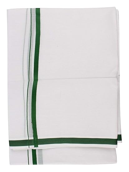 Men's Cotton Dhoti 2 Meter single dhoti, Color White