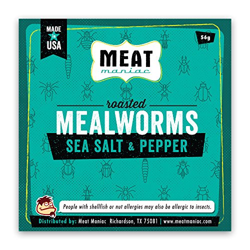 Meat Maniac Roasted Edible Insects (Salt & Pepper Mealworms 56g)