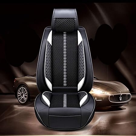 Amazon Co Jp 運転席 助手席用フロントシングルチャイルドシートカバー アイスシルクユニバーサルオートシートクッション サマー チャイルドシートプロテクター Black 車 バイク