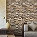GURMORE Stone Brick Wallpaper, 3D Effect PVC Peel and Stick Wallpaper for Home Design and Room Decoration (brick01)