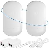 Wireless Bridge LOCO5AC Pre-Configured Bundle of 2, Point to Point Wi-Fi Bridge Outdoor, Plug and Play 450+ Mbps, 5 GHz, 10+ km Link Range
