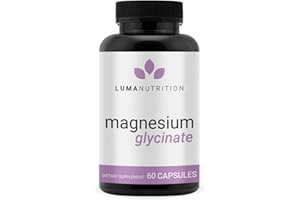 Luma Nutrition Magnesium Glycinate 1000mg - Support Stress, Sleep, Nerve & Muscle Health - 500mg Pure Magnesium Supplement Capsules - Chelated for High Absorption - 60 Veggie Capsules