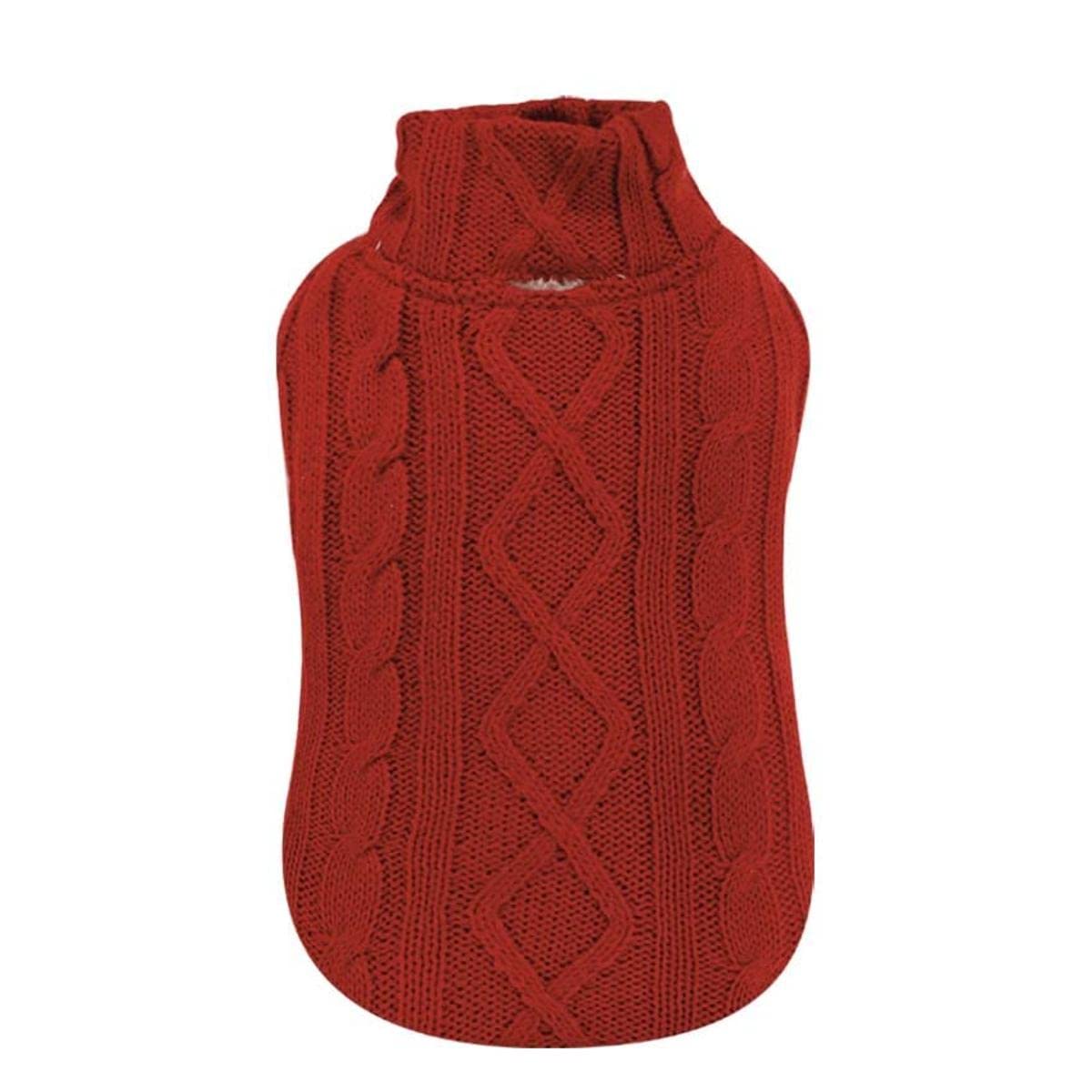 Croci Sweater For Dogs Winter Trail, Back Size 25 Cm, Adjustable And Lined, With Hole For Leash And Harness, Red Color