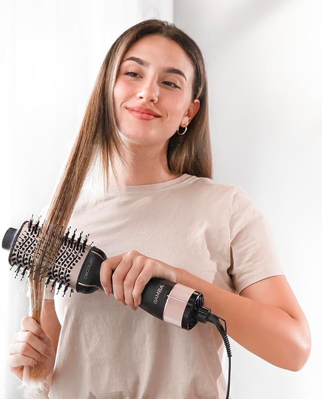 Spazzola Ad Aria Calda e Styler CeramicCare Unique a spazzola con volume unico 1200 W, 2 in 1, rivestimento in ceramica, 2 velocità e 3 temperature, funzione aria fredda
