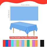 PLULON 15Pcs Multicolor Tablecloth 54 x 108 Inches Plastic PEVA view 2
