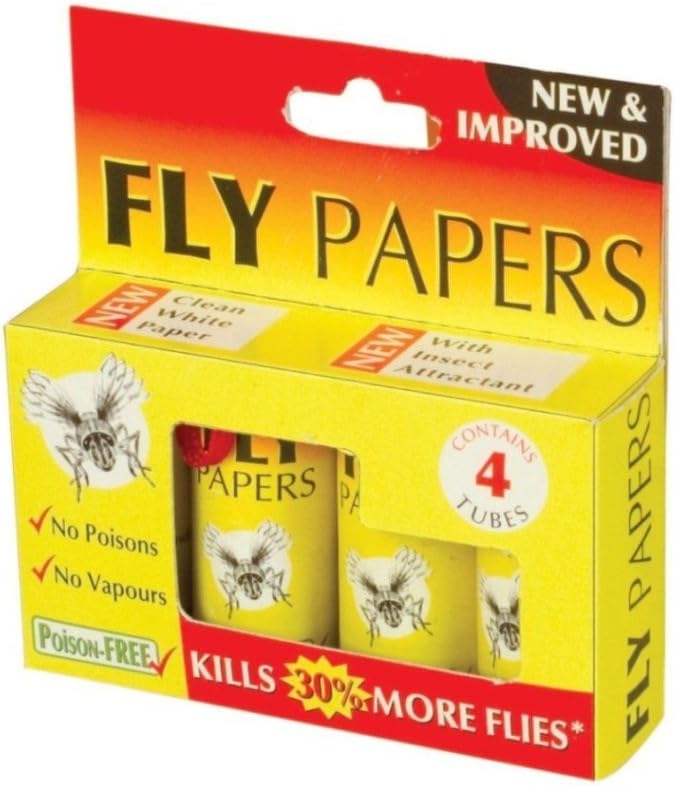 The Buzz STV015 Fly Papers for Pest Control (Pack of 4)