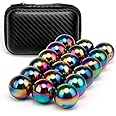 LNCOJOLM 20 PCS Rainbow Magnet Stone Ball Fidget Toys for Adults, Fidget Mangetic Rock with Fiber Case, Replacement for Ferrite Putty Office Desk Decoration Stress Relief Gift
