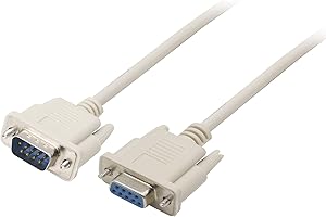 RS232 DB9 9 Pin Data Serial Cable, Male to Female DB9 Straight Through Extension Cable YOUCHENG for Computers, Printers, Scan