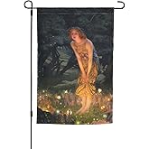 Beautiful Midsummer Eve And Many Fairy In Night Garden Flag 12x18 Inch Double Sided Vertical Decoration Yard Small Flag For Outside Holiday Seasonal Outdoor