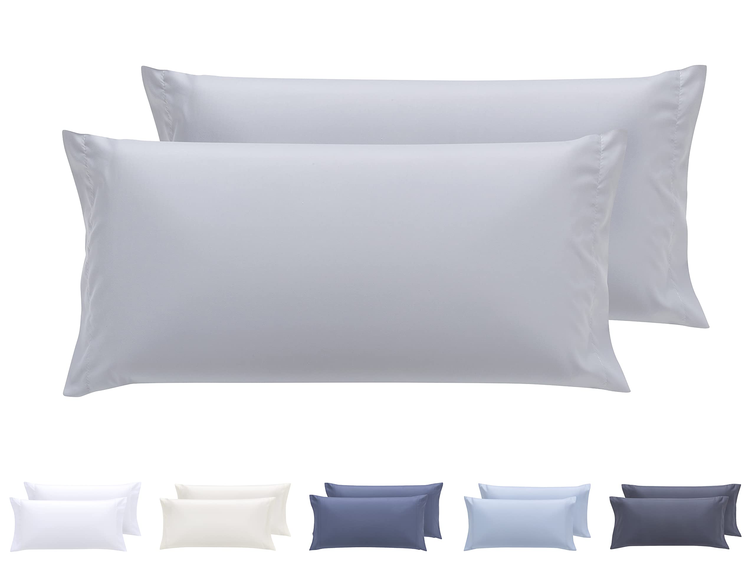 Todocama Set of 2 Pillow Covers, Extra Soft Microfibre, Hypoallergenic