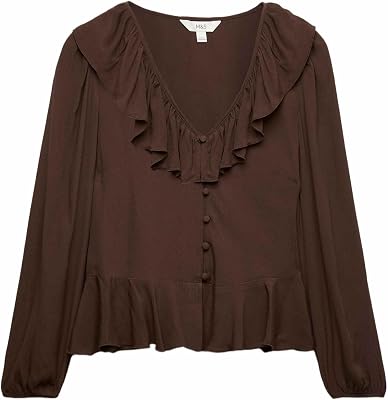 Blusa con Volantes a la Cintura UK 12 (EU 40)