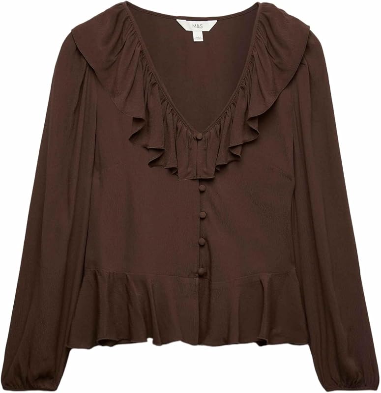 Blusa con Volantes a la Cintura UK 12 (EU 40)