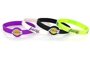 aminco NBA unisex-adult Silicone Bracelet (4-Pack)