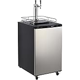 Summit Appliance SBC683OSTRIPLE 24" Wide Built-in Outdoor Beer Kegerator, 5.6 cu.ft Interior, Weatherproof, Automatic Defrost, Digital Thermostat, Tap Cool System, Adjustable Shelves, 4 Casters on Fridge.com