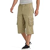 BEST SOUTH 3/4 Capri Long Cargo Shorts for Men Below Knee 18 Inches Pants Casual Hiking Work Outdoor with Pockets