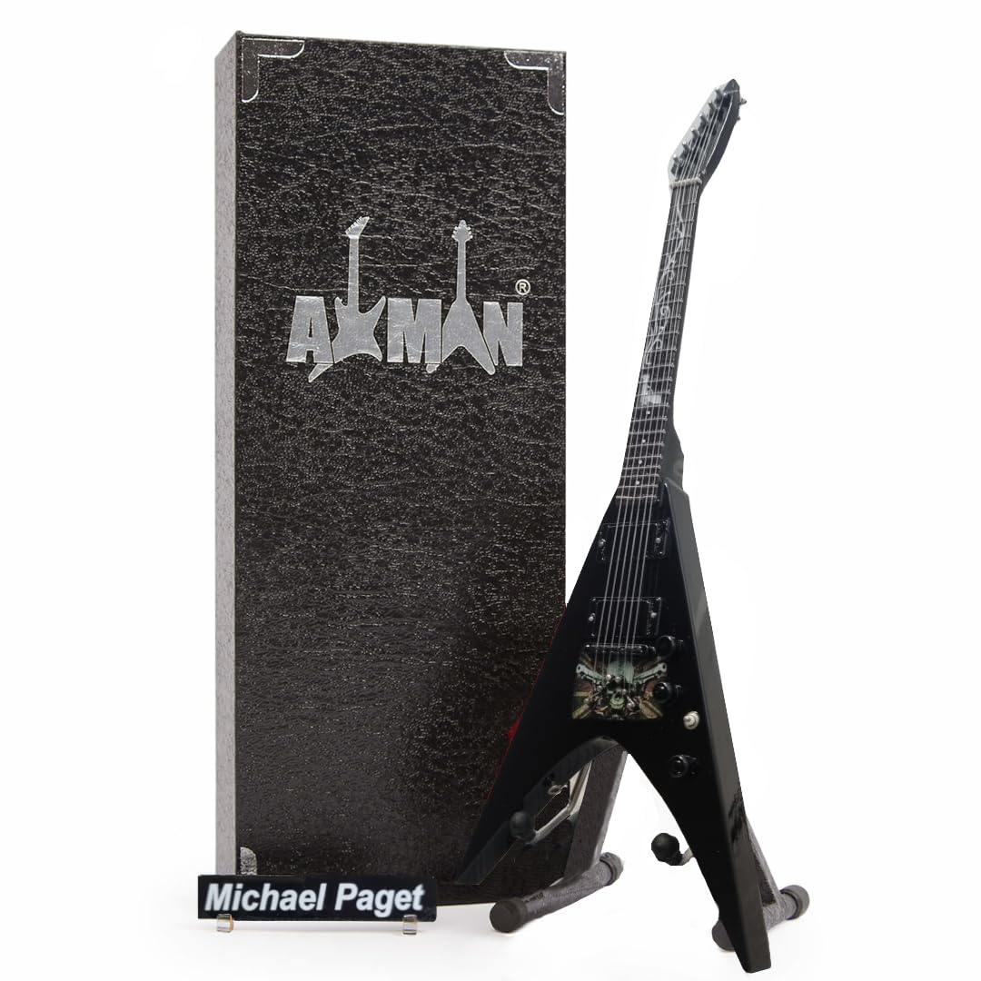 Axman Michael Paget Bullet For - Miniature Guitar Replica - Music Gifts - Handmade Ornamental 1/4 Scale