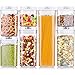 ME.FAN Airtight Food Storage Container Set [7-Piece Set] Durable Seal Pot- Cereal Storage Containers - FREE 24 Chalkboard Label - Kitchen Cabinet Organization Lid