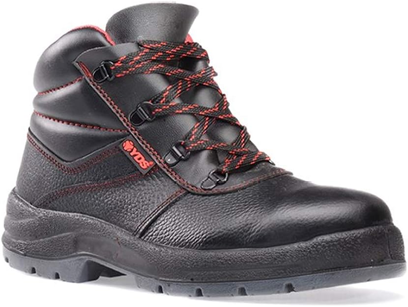 YDS® Safety Shoe EL 170 S2 Steel AntiSlip Upper Men Work Boots Black