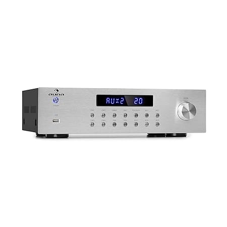 auna AV2-CD850BT • Hi-Fi Stereo-Verstärker • 4-Zonen • 8 x 50 Watt RMS • Bluetooth • USB-Port • 3 x Stereo Cinch-Line-Eingang