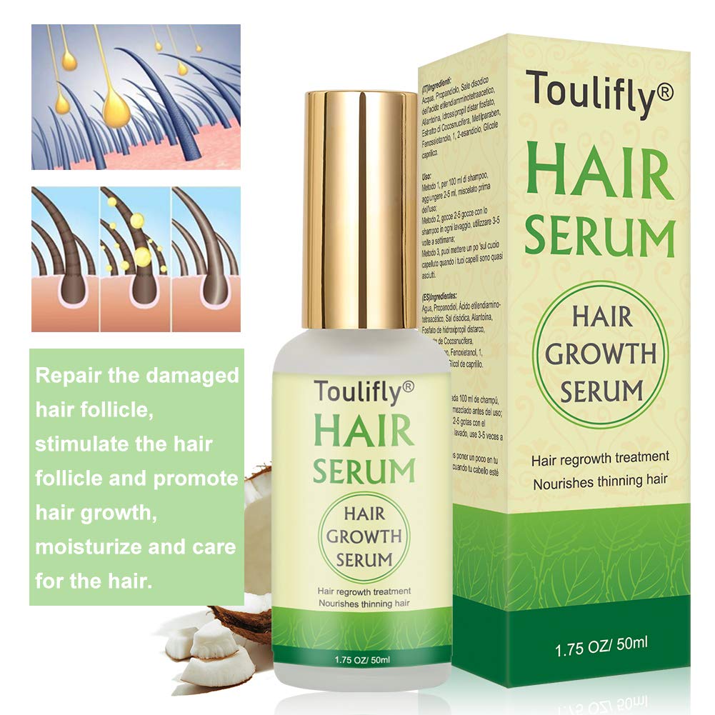 Hair Growth Serum, Hair Loss and Hair Thinning Treatment, Stops Hair Loss, Natural Herbal Essence, Thinning, Balding, Repairs Hair Follicles, Promotes Thicker, Stronger Hair and New Hair Growth(50ml) : Beauty