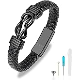 KAGREC Infinite Black Urn Bracelet for Ashes for Men Women