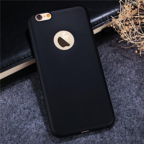 iPhone 7 Plus Case Candy Color, VanQiang Simple Fashion Dull Polish Protected Shell TPU Back Cover for Apple iPhone 7 Plus 5.5 Inch - Black