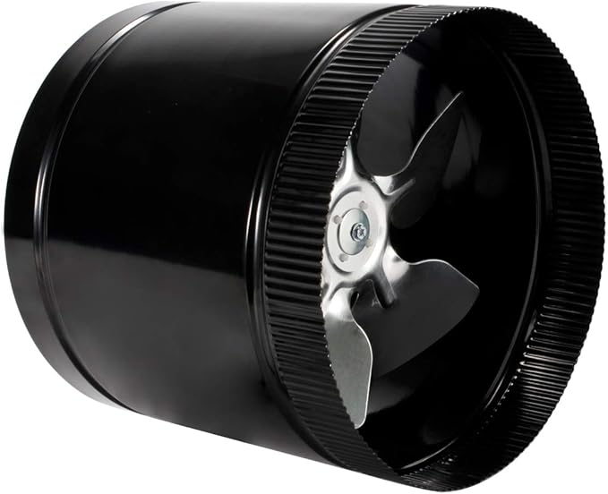 HG POWER 8 inch Inline Duct Fan 240 CFM, HVAC Exhaust Intake Fan, Low
