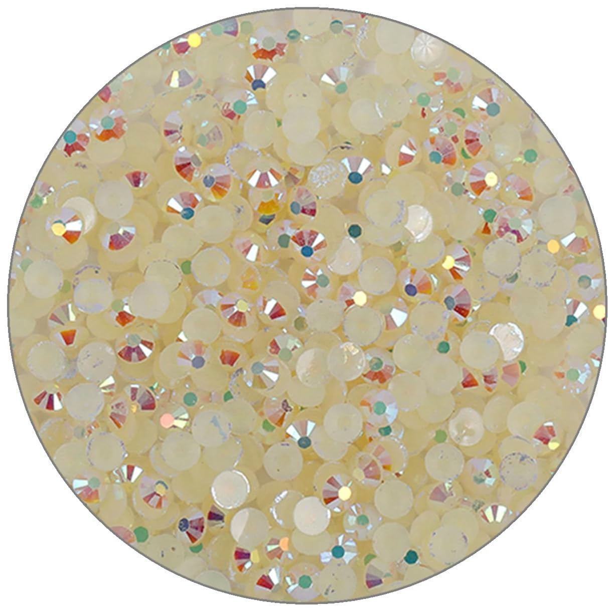 Photo 1 of 3000 Pieces SS6 2mm Flatback Rhinestones Clear Glasses Round Gems AB Crystals for Nail Art DIY Crafts Clothes Glitter Stones ?Champagne?