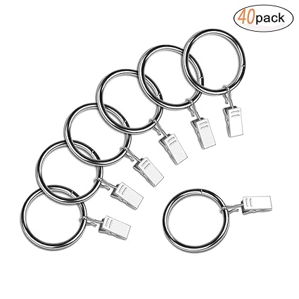 Amazon Com Ddsky Pack Of 40 Rustproof Drapery Window Clip Rings