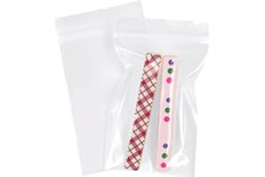 2x3 Inches Small Plastic Bags for Jewelry, 200 Pieces Mini Plastic Bags, Clear Resealable Small Zip Bags