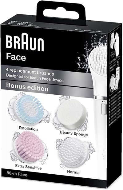 Braun SE80 Silk Epil Face Extra Refills 4 Pack Epilator Heads Replacement