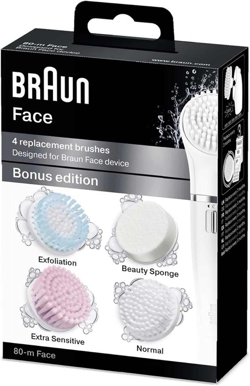 Braun SE80 Silk Epil Face Extra Refills 4 Pack Epilator Heads Replacement