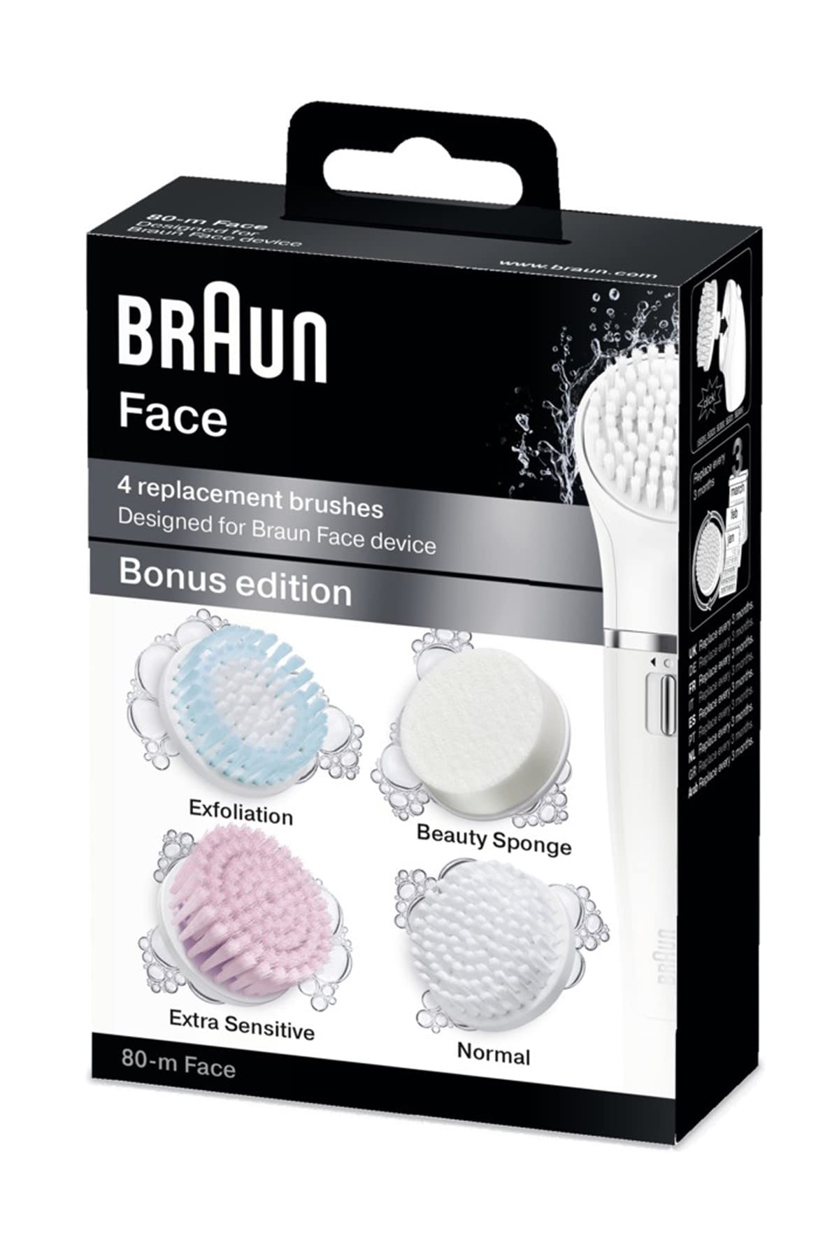 Braun SE80 Silk Epil Face Extra Multi-Pack Refills - Pack of 4