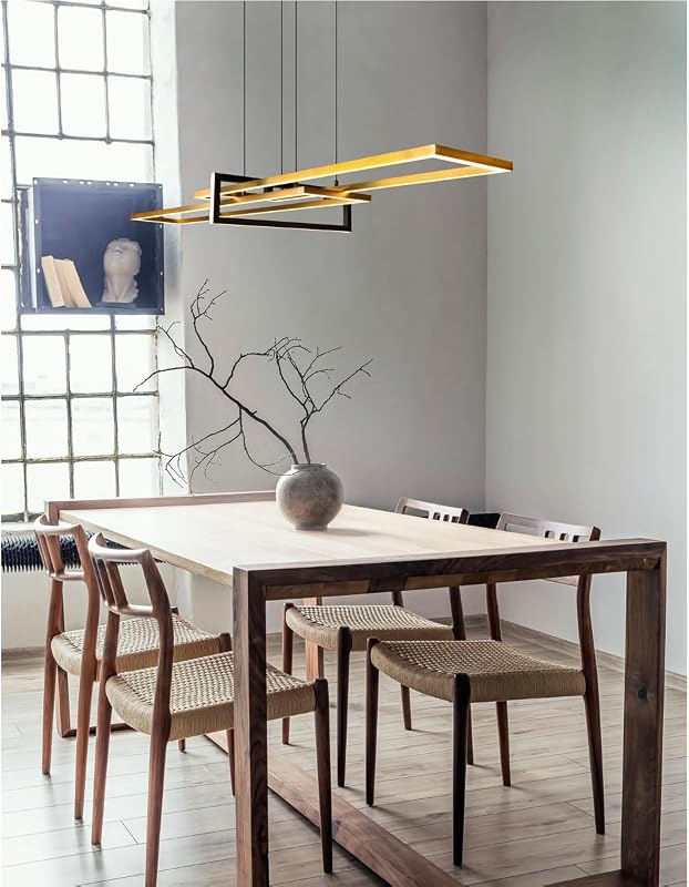TRIO, Sospensione, Salinas incl. 1 x LED,SMD,34,0 Watt,4000K,4400 Lm. Finitura: Metallo, bianco opaco L:110,0cm, L:40,0cm, A:150,0cm Dimmerabile tramite interrutto,IP20,4000K,