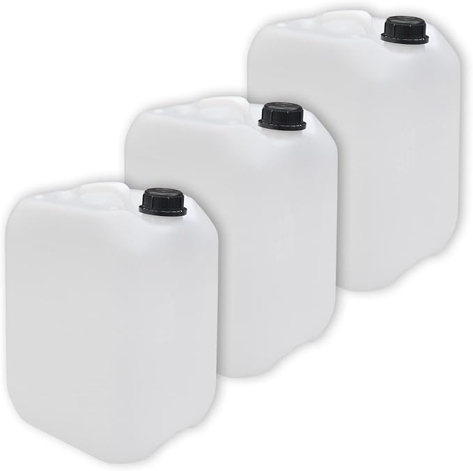 3 x 10L vacía Garrafa, camping, depósito nuevo con cierre de ...