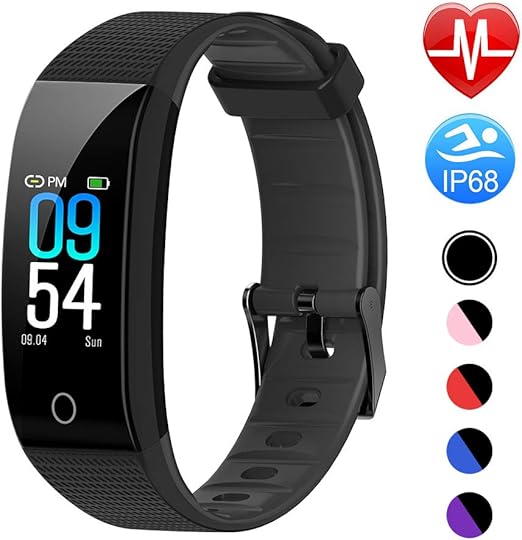 Juboury Fitness Armband mit Pulsmesser Blutdruckmesser, Fitness Tracker