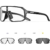 SCVCN Photochromic Cycling Glasses Sport Sunglasses Clear MTB BMX Men Women Running Driving S62