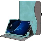 Fintie Case for Samsung Galaxy Tab A 10.1(2016 NO S Pen Version), Turquoise | Multi-Angle Viewing Stand, Corner Protection, Front Document Pocket, Soft Microfiber Interior, Auto Sleep Wake