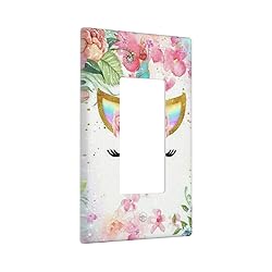 Unicorn Pink Single Rocker Light Switch Cover